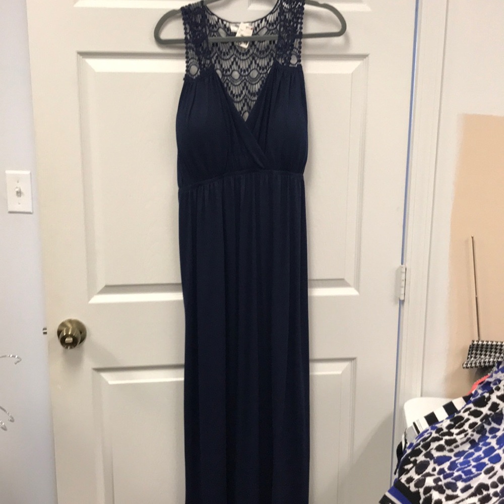 Navy long dress